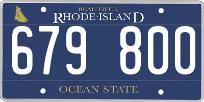 RI license plate 679800