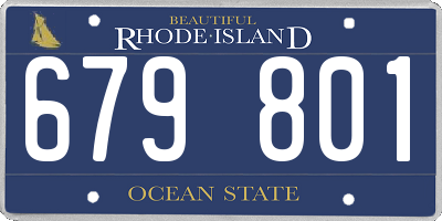 RI license plate 679801
