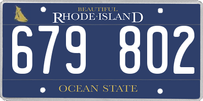 RI license plate 679802