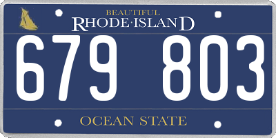 RI license plate 679803