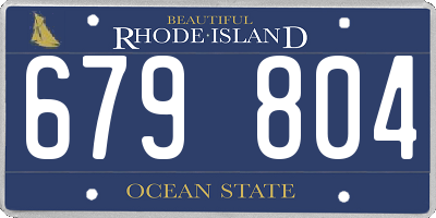 RI license plate 679804
