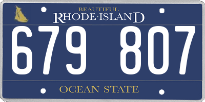RI license plate 679807