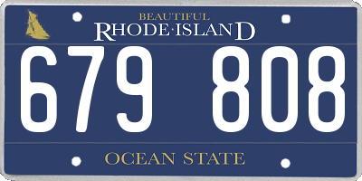 RI license plate 679808