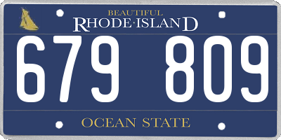 RI license plate 679809