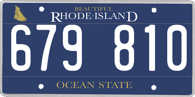 RI license plate 679810