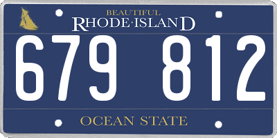 RI license plate 679812