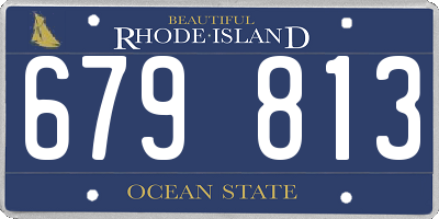 RI license plate 679813