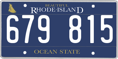 RI license plate 679815
