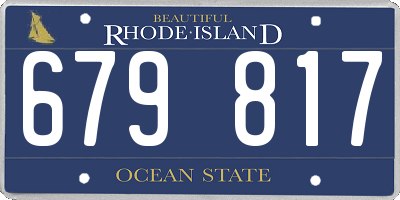RI license plate 679817
