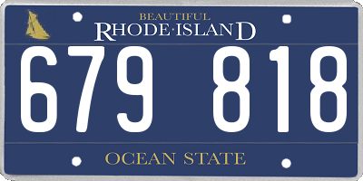 RI license plate 679818