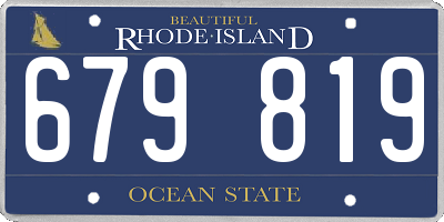 RI license plate 679819