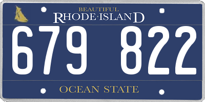 RI license plate 679822
