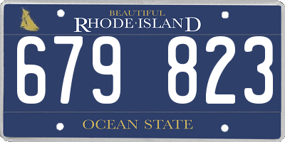 RI license plate 679823