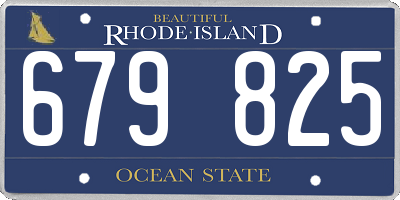RI license plate 679825