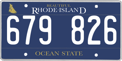 RI license plate 679826