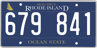 RI license plate 679841