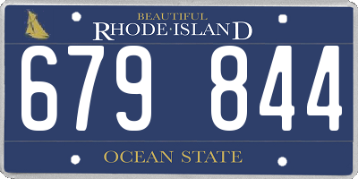 RI license plate 679844