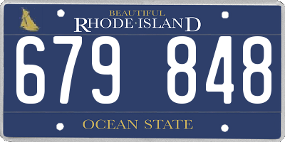 RI license plate 679848