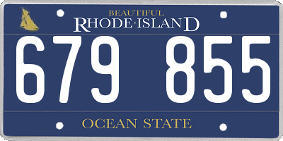 RI license plate 679855