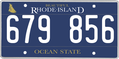 RI license plate 679856