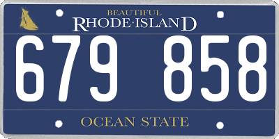 RI license plate 679858