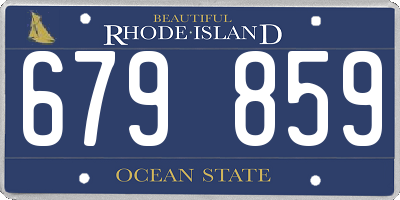 RI license plate 679859