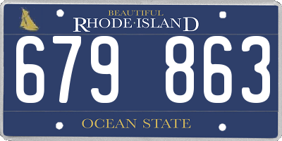 RI license plate 679863