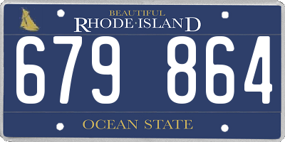RI license plate 679864
