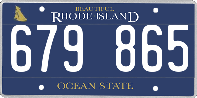 RI license plate 679865