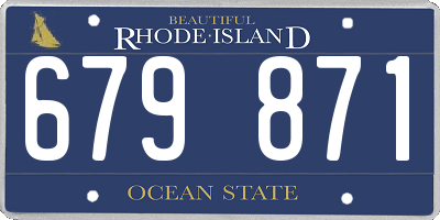 RI license plate 679871