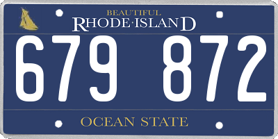 RI license plate 679872