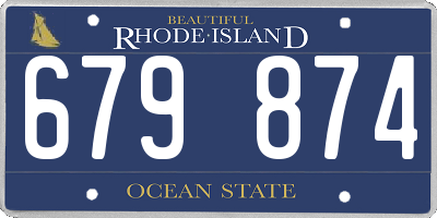 RI license plate 679874