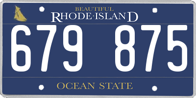 RI license plate 679875