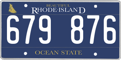 RI license plate 679876