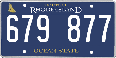RI license plate 679877