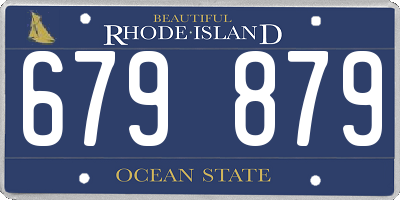 RI license plate 679879