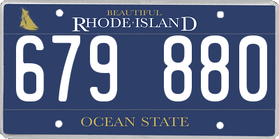 RI license plate 679880