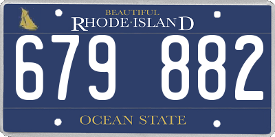 RI license plate 679882