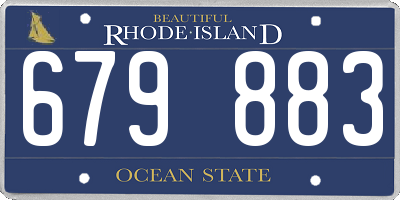 RI license plate 679883