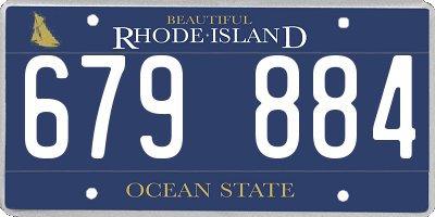 RI license plate 679884