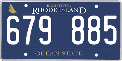 RI license plate 679885