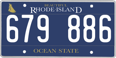 RI license plate 679886