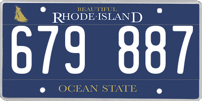RI license plate 679887