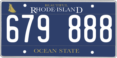 RI license plate 679888