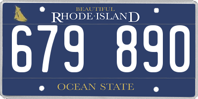 RI license plate 679890