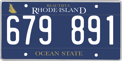 RI license plate 679891