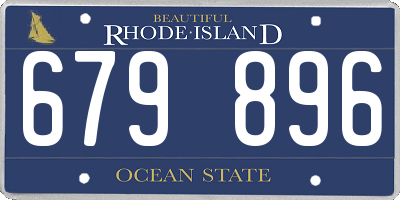 RI license plate 679896