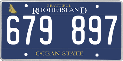 RI license plate 679897