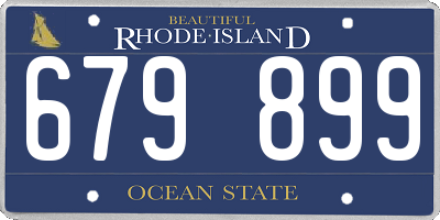 RI license plate 679899