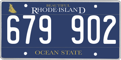 RI license plate 679902